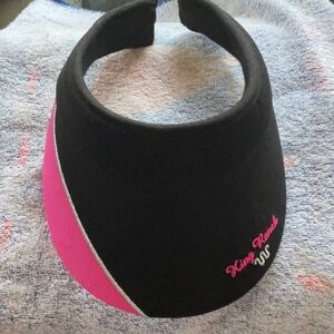 King Ranch Embroidered Sun Visor in Black, Pink and Silver, NWT
